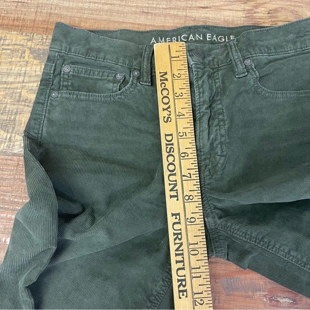 American Eagle Outfitters Corduroy Pants Womens Sz 4 Regular Green 90s Straight - Picture 5 of 12